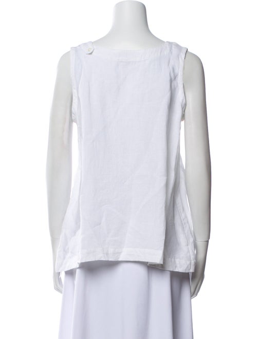 Eskandar Linen Scoop Neck Top