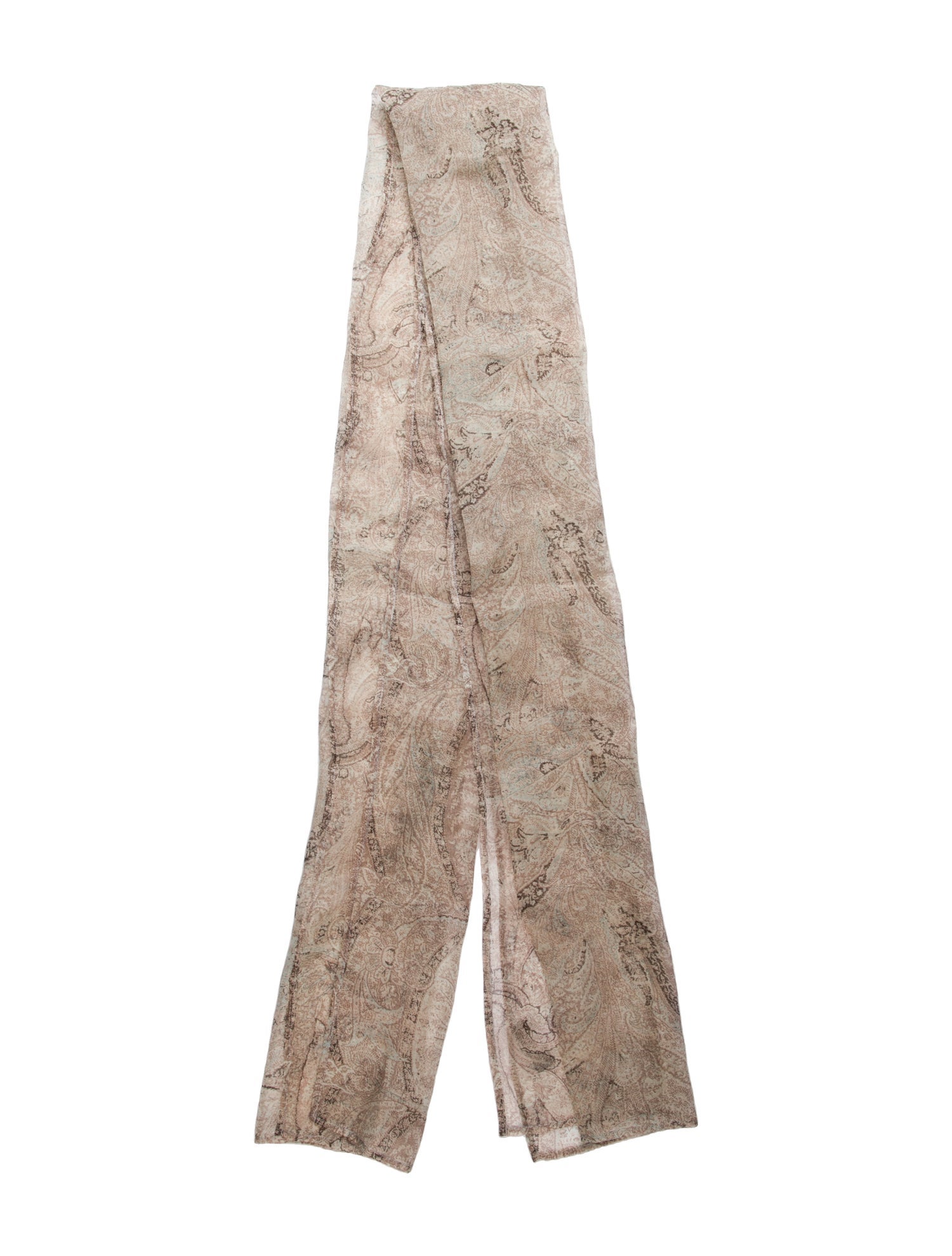 Eskandar Silk Paisley Print Scarf