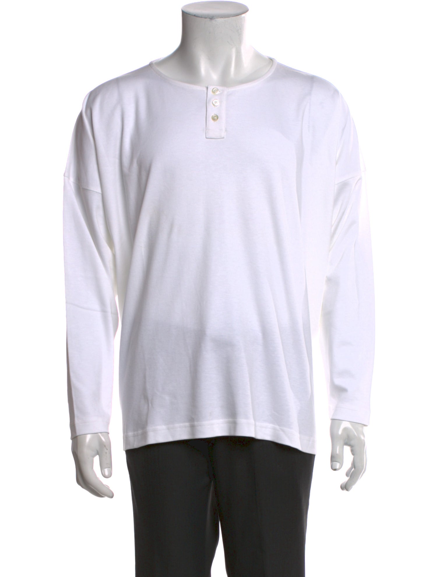 Eskandar Crew Neck Long Sleeve Henley