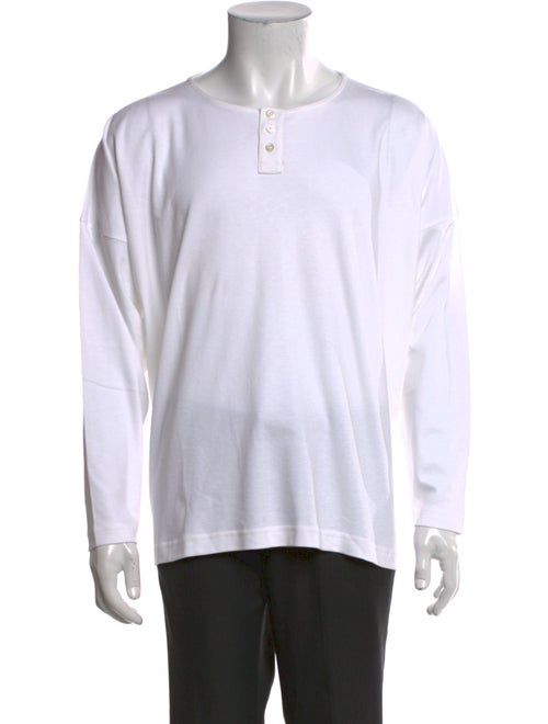 Eskandar Crew Neck Long Sleeve Henley