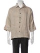 Eskandar Linen Three-Quarter Sleeve Shirt