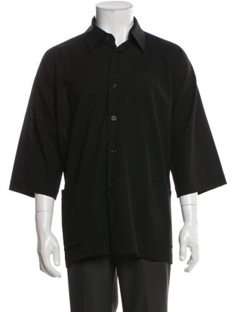 Eskandar Wool Three-Quarter Sleeve Shirt