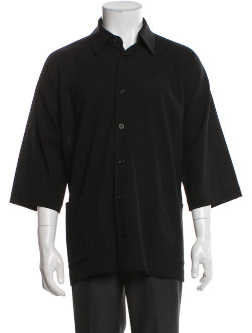 Eskandar Wool Three-Quarter Sleeve Shirt