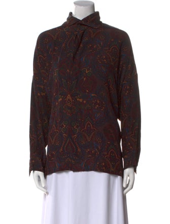 Eskandar Linen Printed Blouse