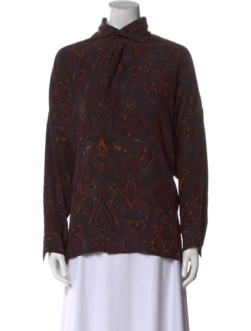 Eskandar Linen Printed Blouse