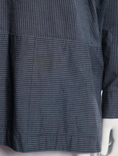 Eskandar Plaid Print Long Sleeve Button-Up Top