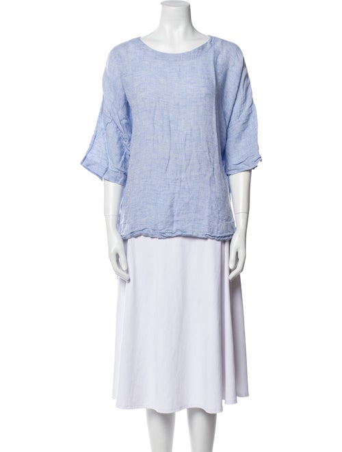 Eskandar Linen Scoop Neck T-Shirt