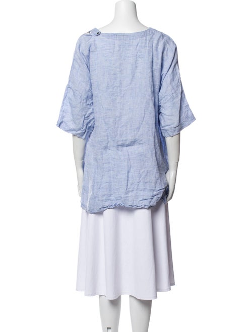 Eskandar Linen Scoop Neck T-Shirt