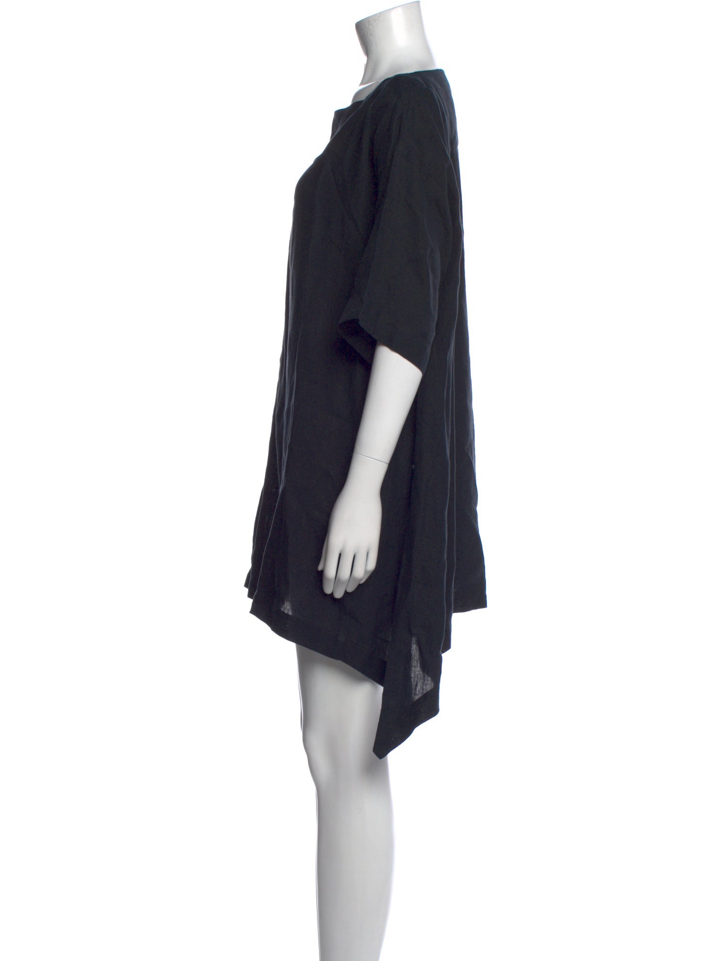 Eskandar Linen Bateau Neckline Tunic