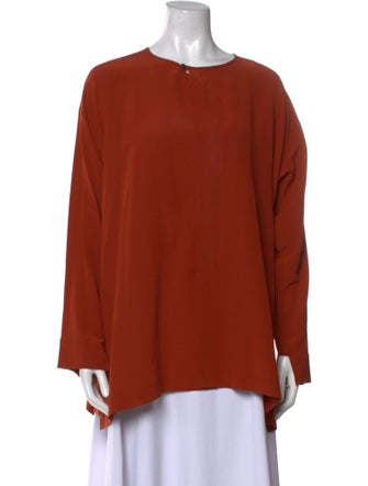 Eskandar Silk Crew Neck Blouse