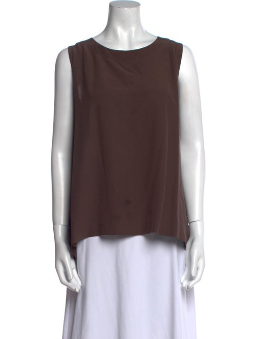 Eskandar Silk Scoop Neck Top