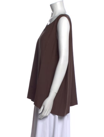 Eskandar Silk Scoop Neck Top