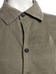 Eskandar Linen Three-Quarter Sleeve Button-Up Top