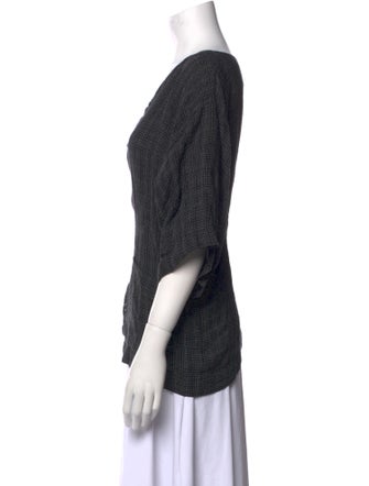 Eskandar Linen Printed Blouse