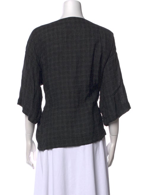 Eskandar Linen Printed Blouse