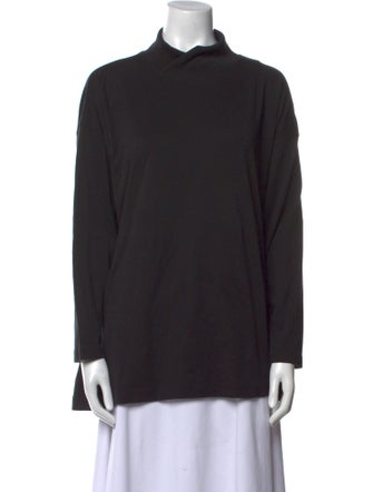 Eskandar Supima Cotton Mock Neck Sweatshirt