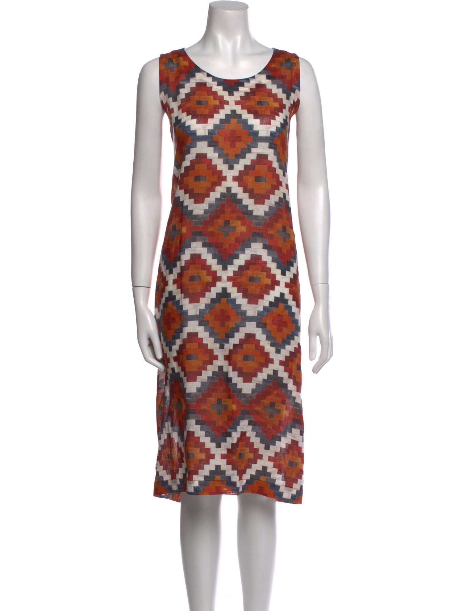 Eskandar Linen Midi Length Dress