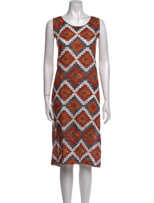 Eskandar Linen Midi Length Dress