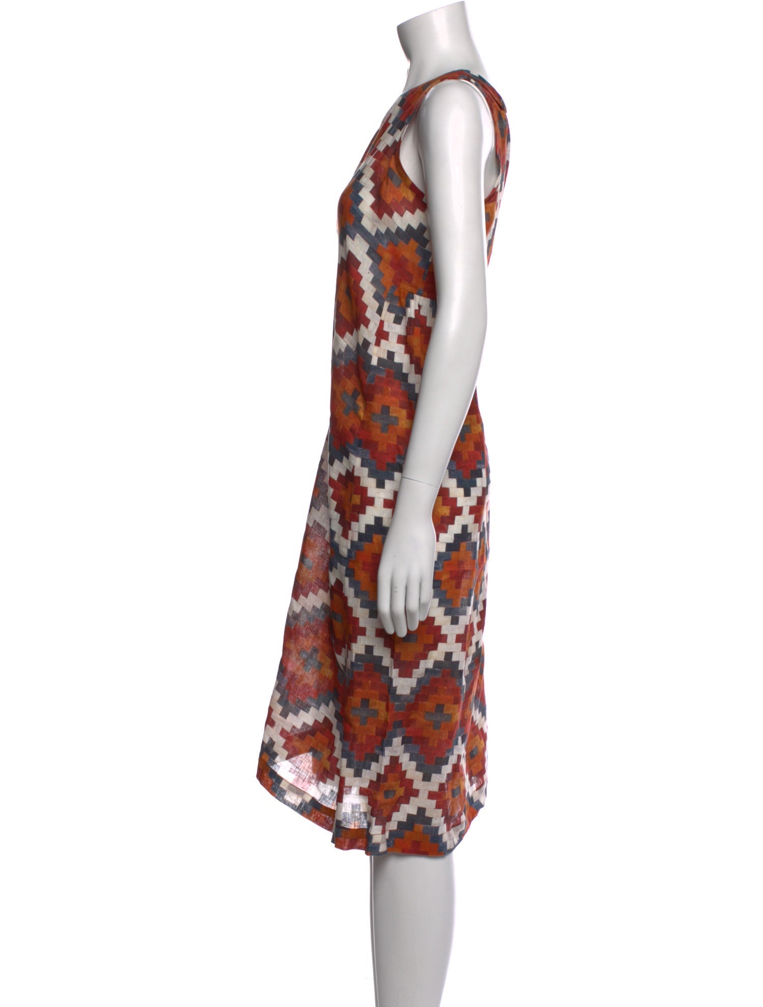 Eskandar Linen Midi Length Dress