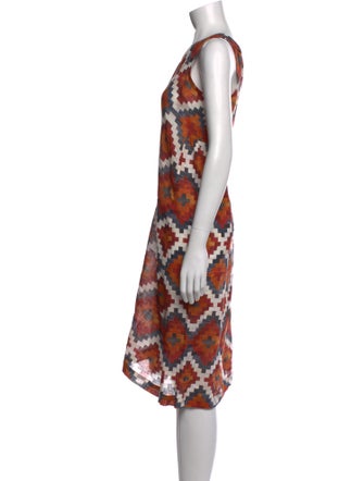 Eskandar Linen Midi Length Dress