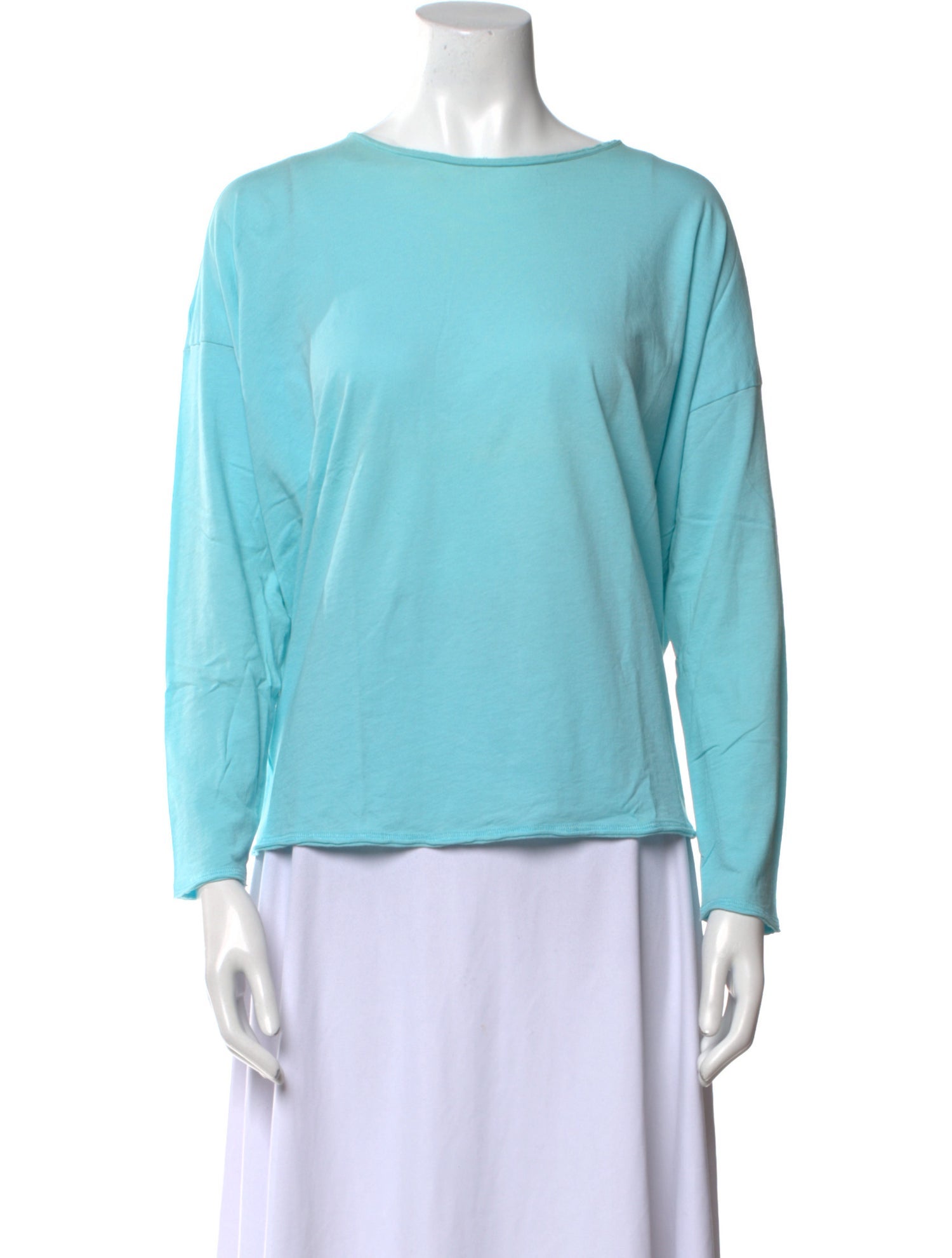 Eskandar Bateau Neckline Long Sleeve Top