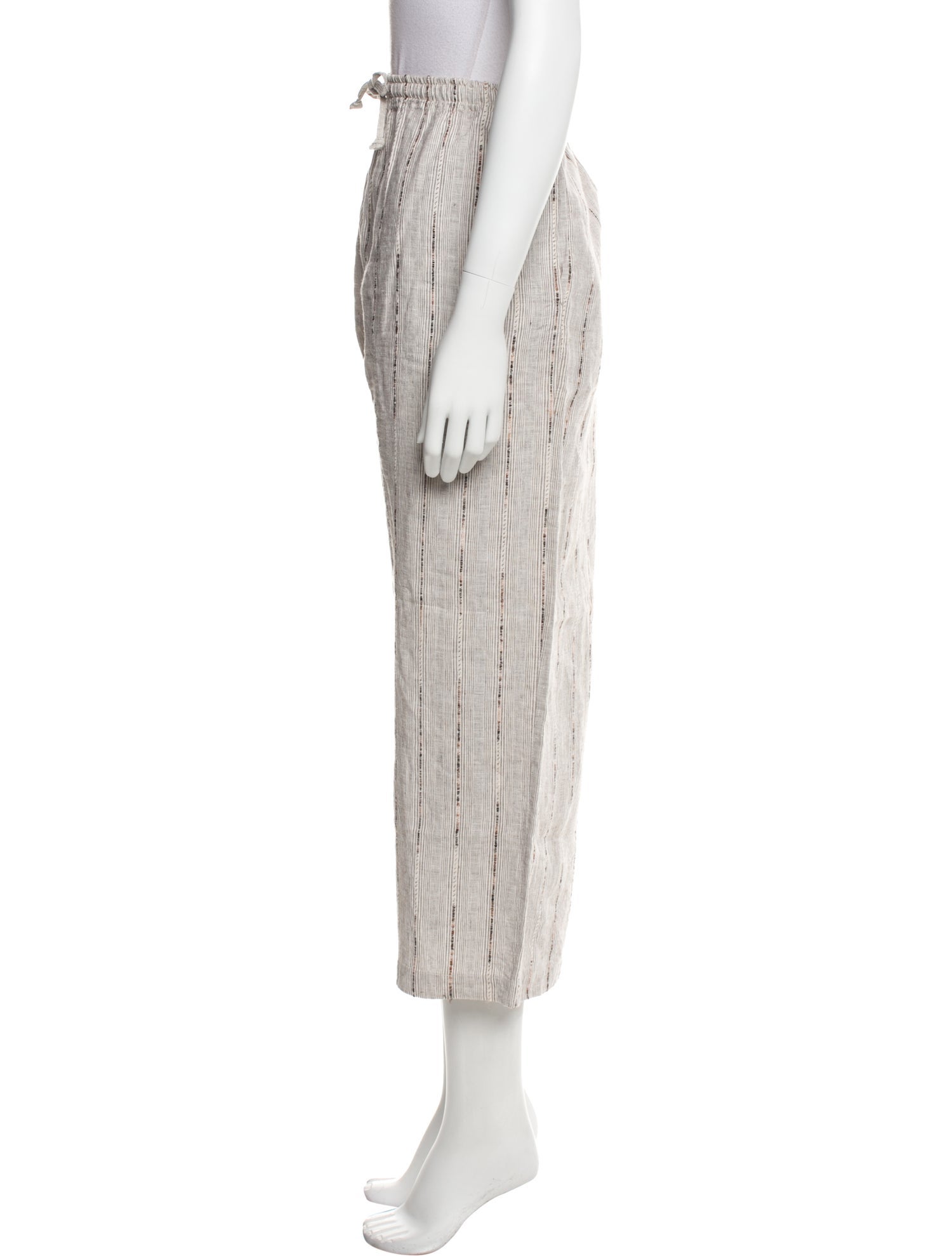 Eskandar Linen Striped Sweatpants