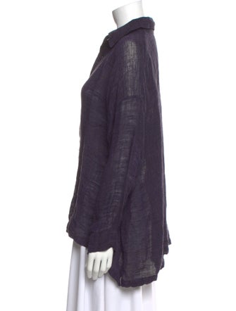 Eskandar Linen Long Sleeve Button-Up Top