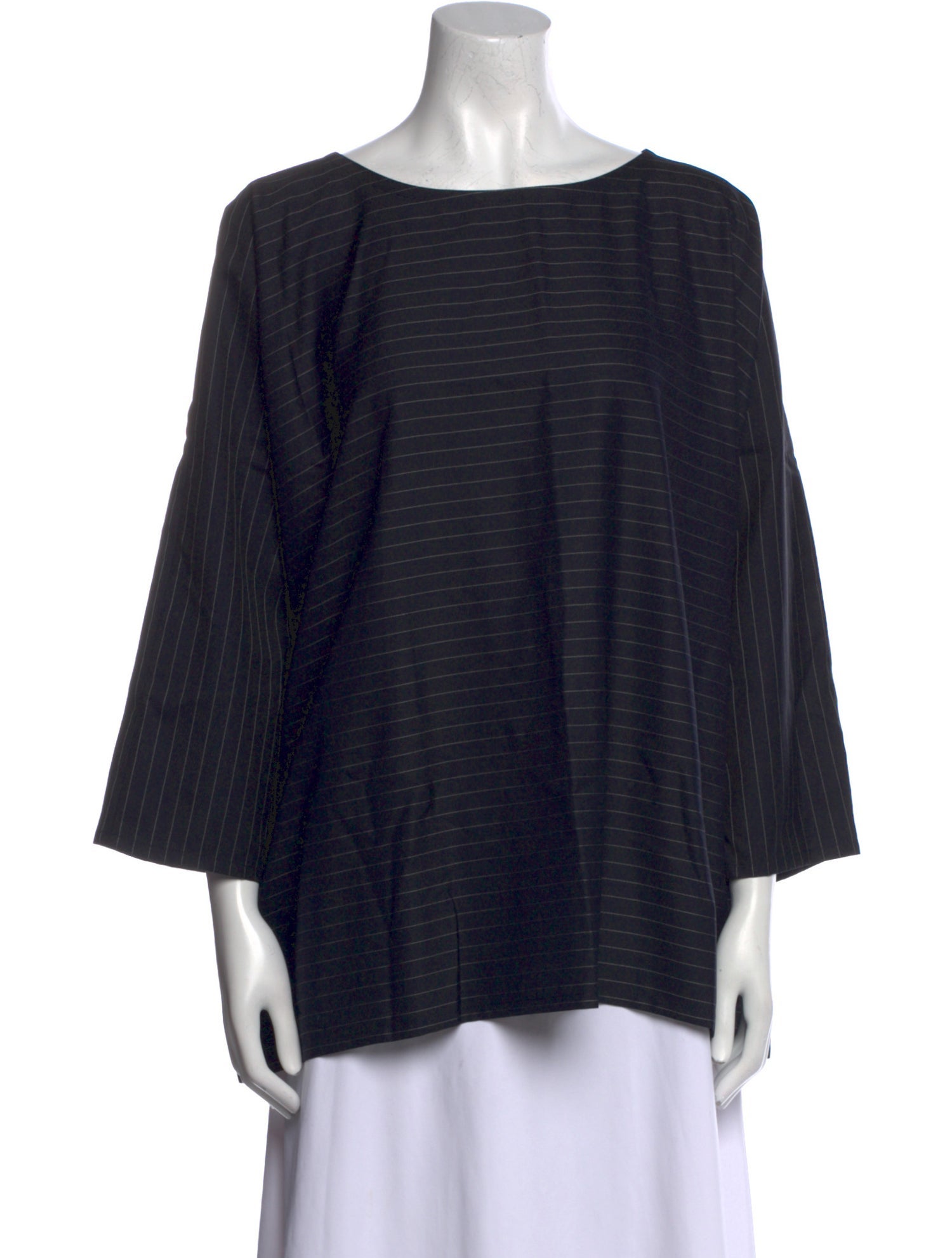 Eskandar Virgin Wool Striped Blouse