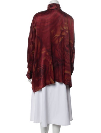 Eskandar Silk Mock Neck Blouse