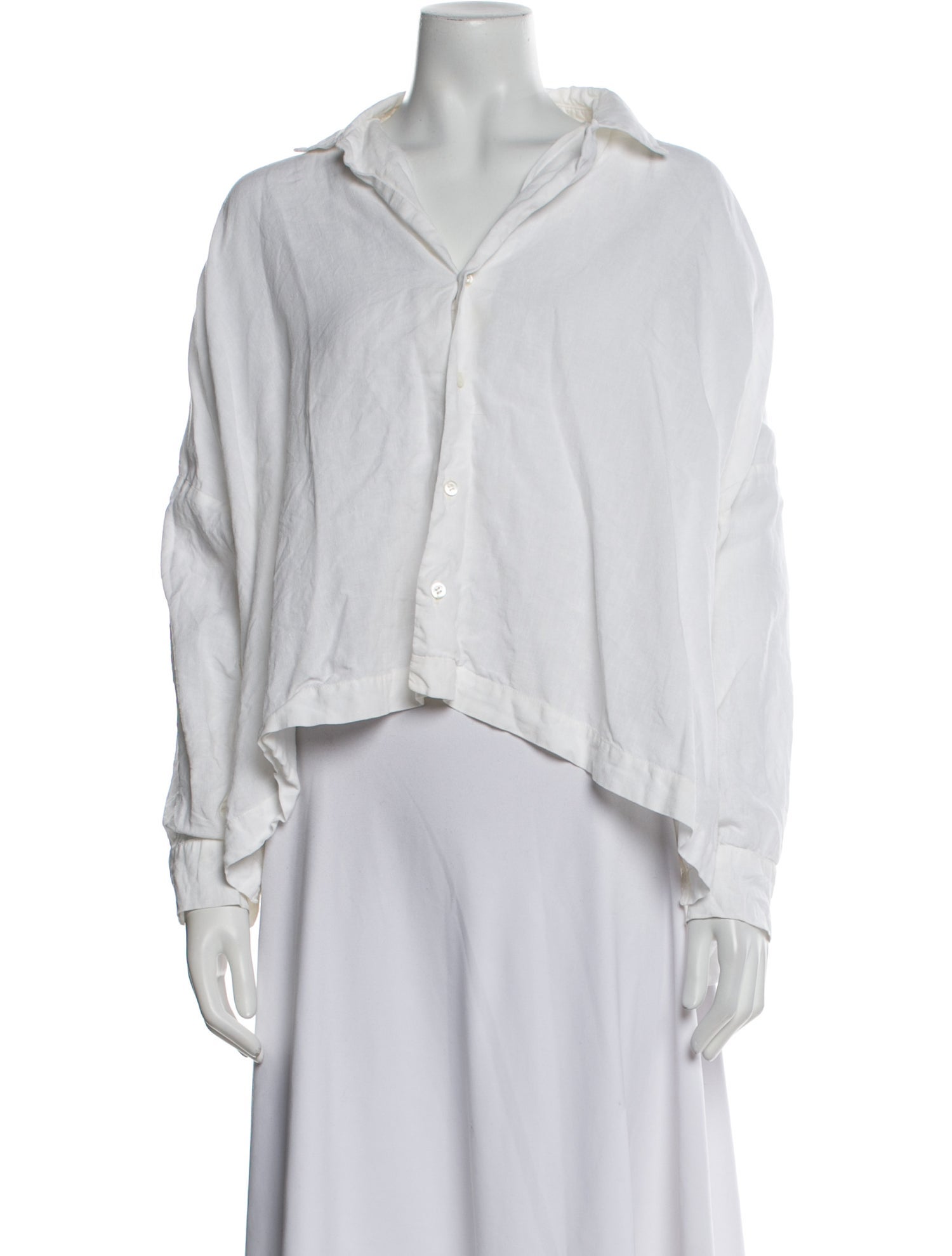 Eskandar Linen V-Neck Crop Top