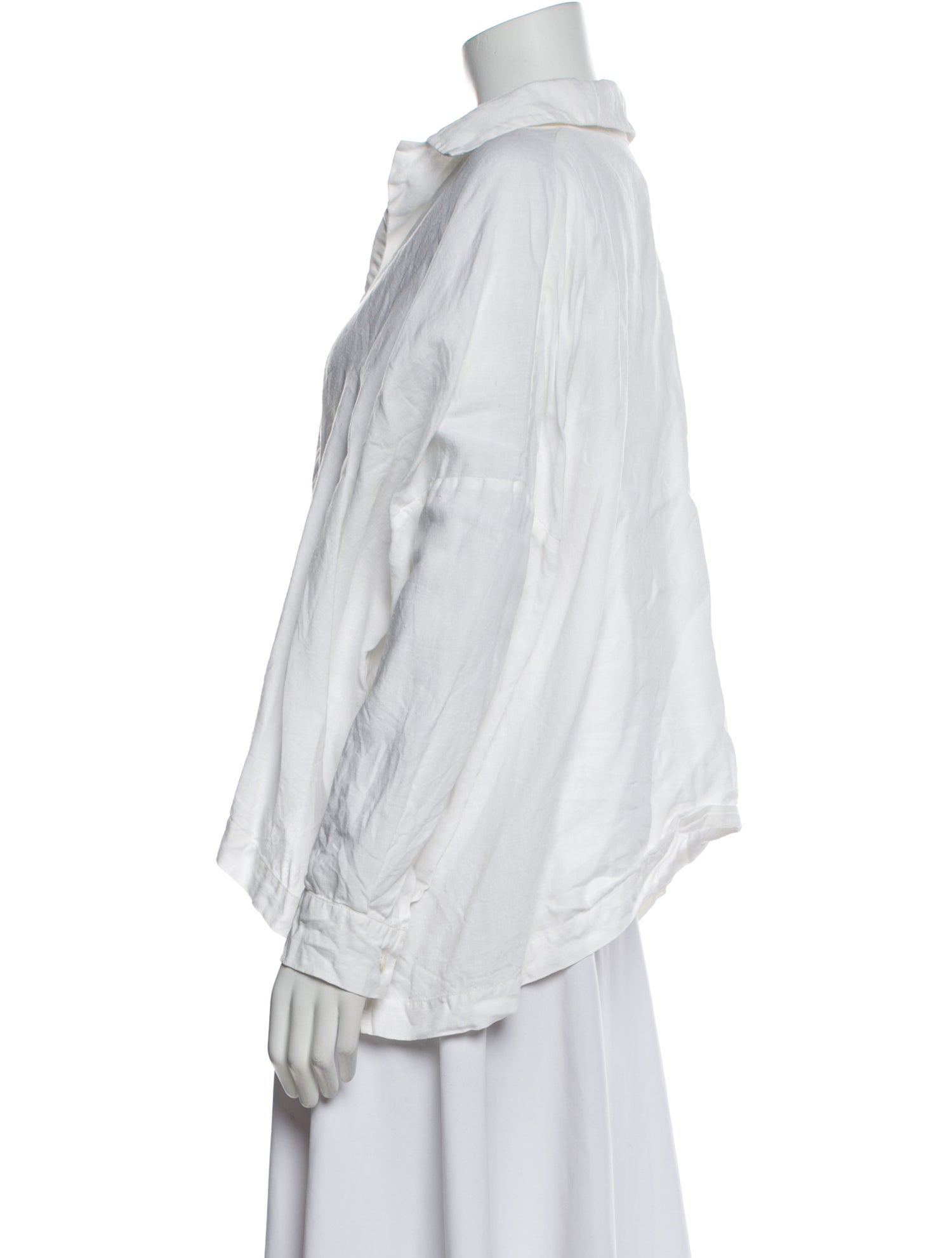 Eskandar Linen V-Neck Crop Top