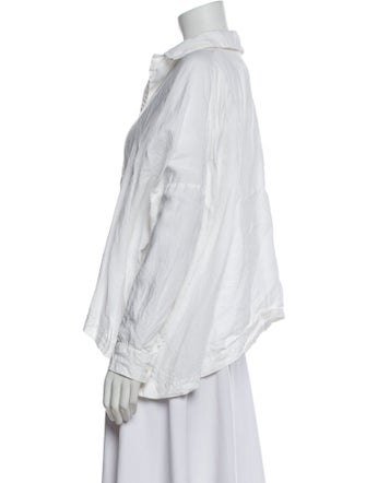 Eskandar Linen V-Neck Crop Top