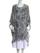 Eskandar Printed Scoop Neck Tunic