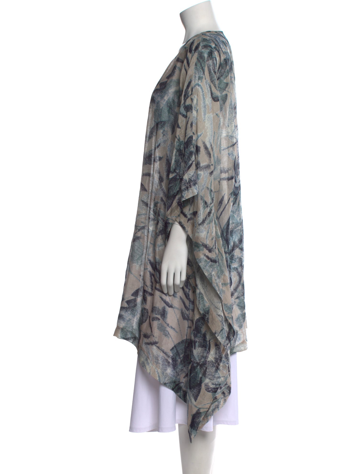 Eskandar Printed Scoop Neck Tunic