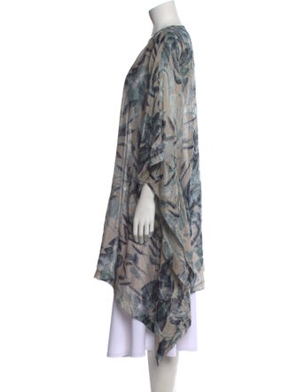 Eskandar Printed Scoop Neck Tunic