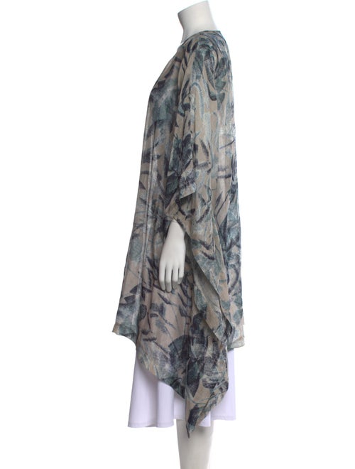 Eskandar Printed Scoop Neck Tunic