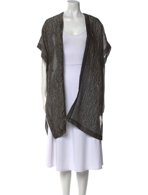 Eskandar Printed Open Front Tunic