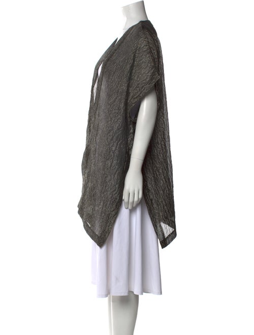 Eskandar Printed Open Front Tunic