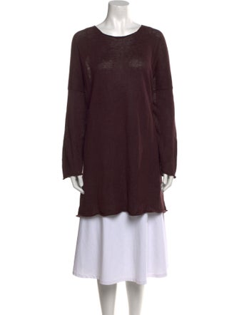Eskandar Linen Scoop Neck Tunic