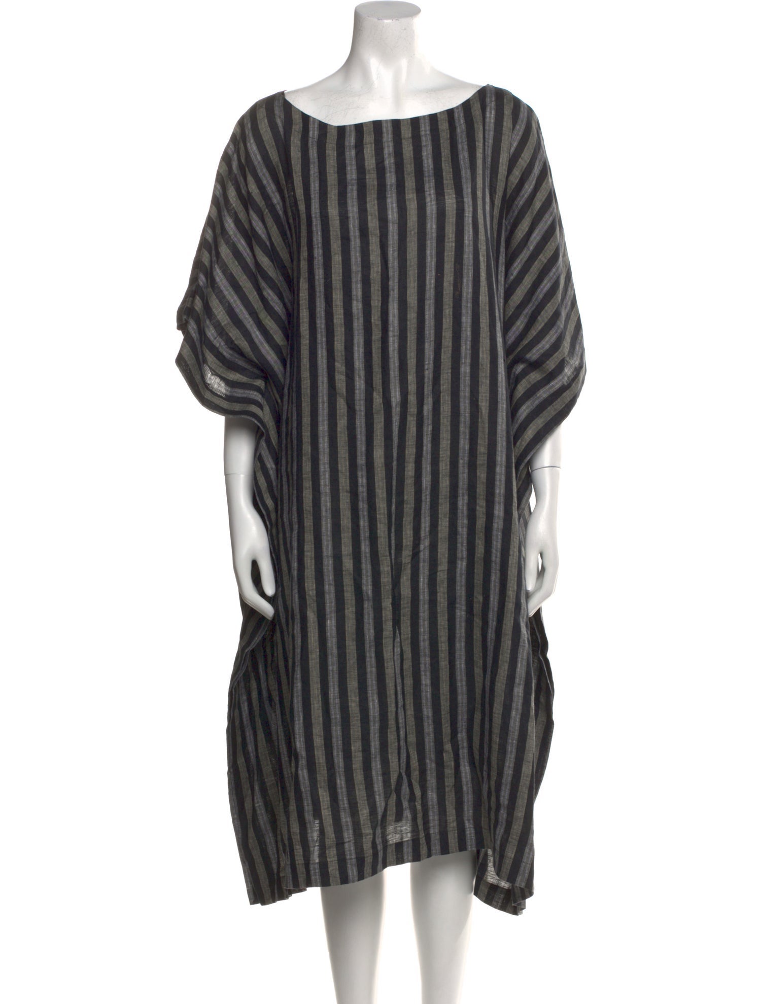 Eskandar Linen Midi Length Dress