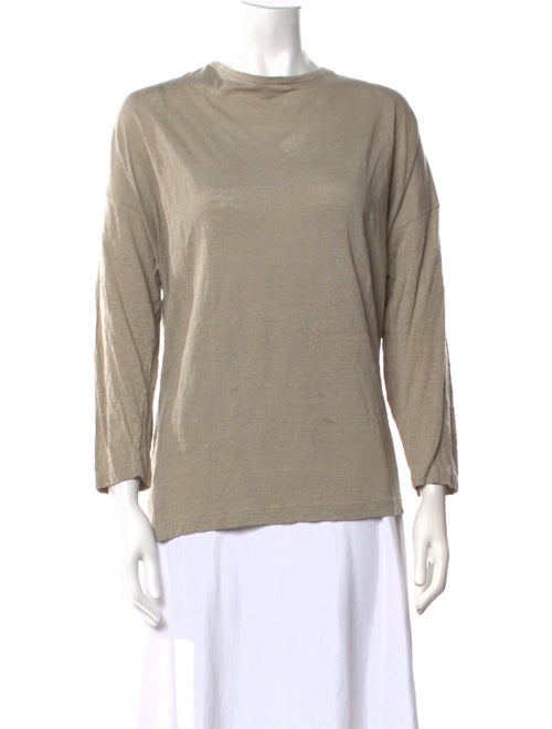 Eskandar Linen Scoop Neck Top