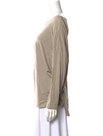 Eskandar Linen Scoop Neck Top