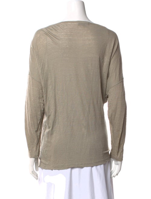 Eskandar Linen Scoop Neck Top