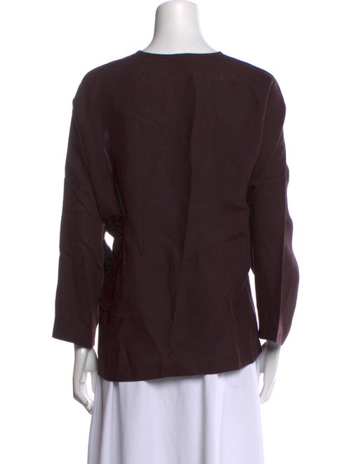 Eskandar Linen Bateau Neckline Blouse