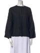 Eskandar Linen Bateau Neckline Blouse