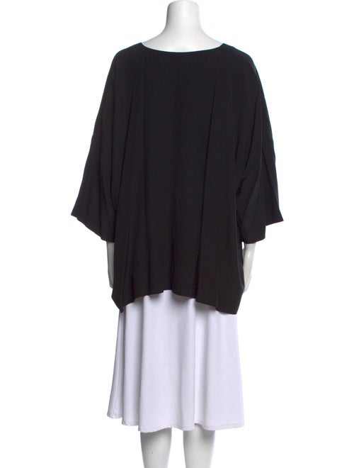 Eskandar Linen Bateau Neckline Blouse