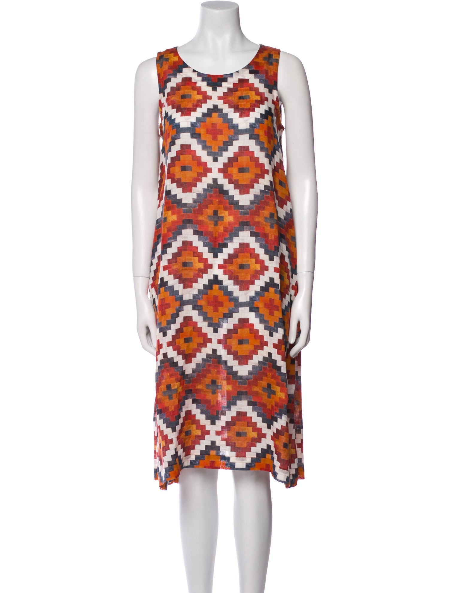 Eskandar Linen Midi Length Dress