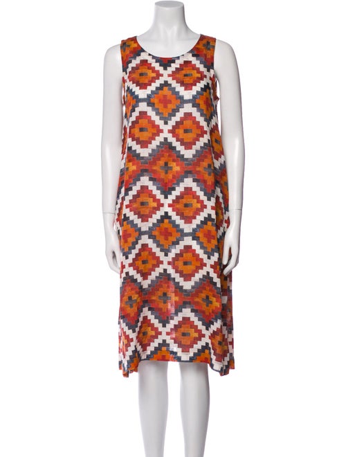 Eskandar Linen Midi Length Dress