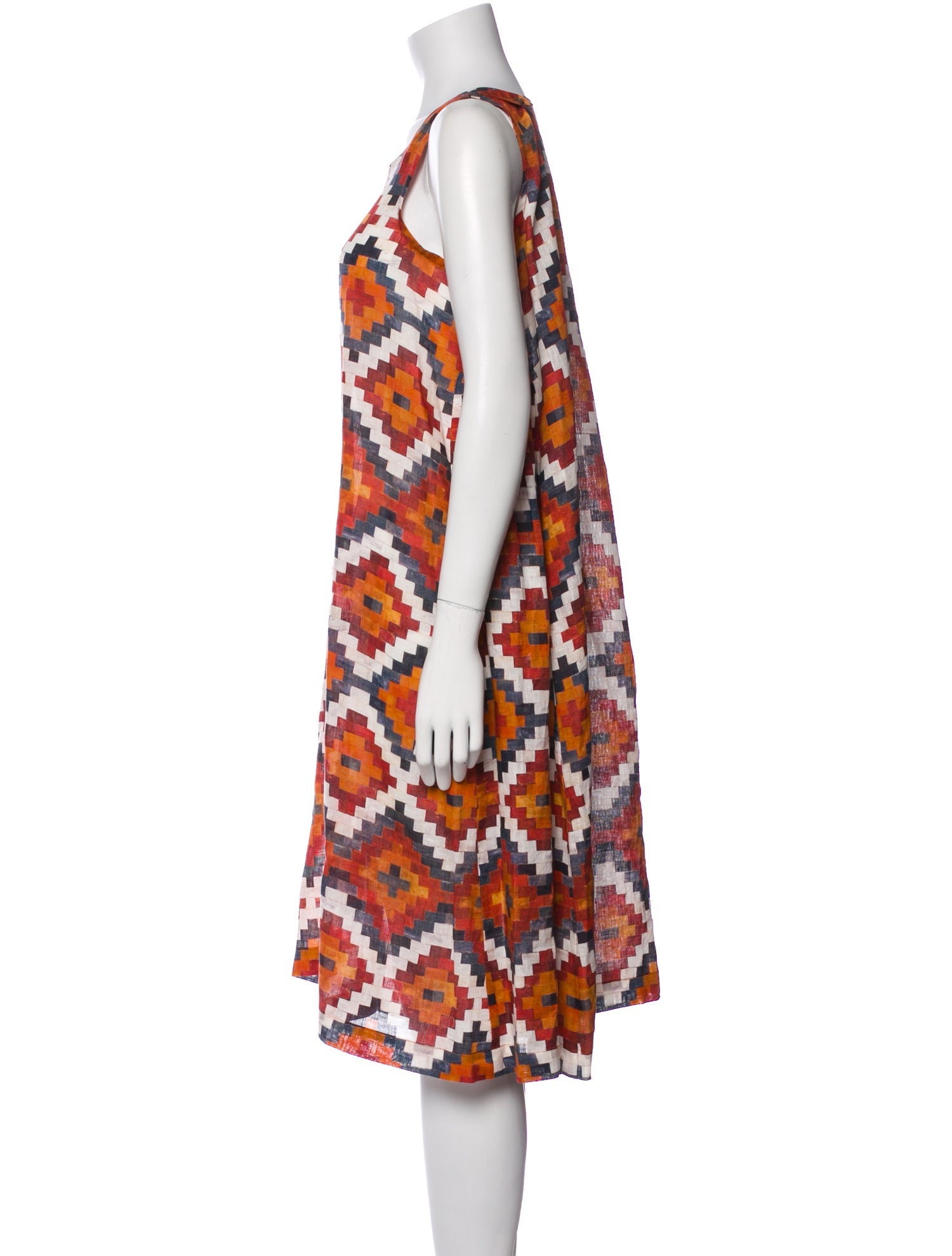 Eskandar Linen Midi Length Dress