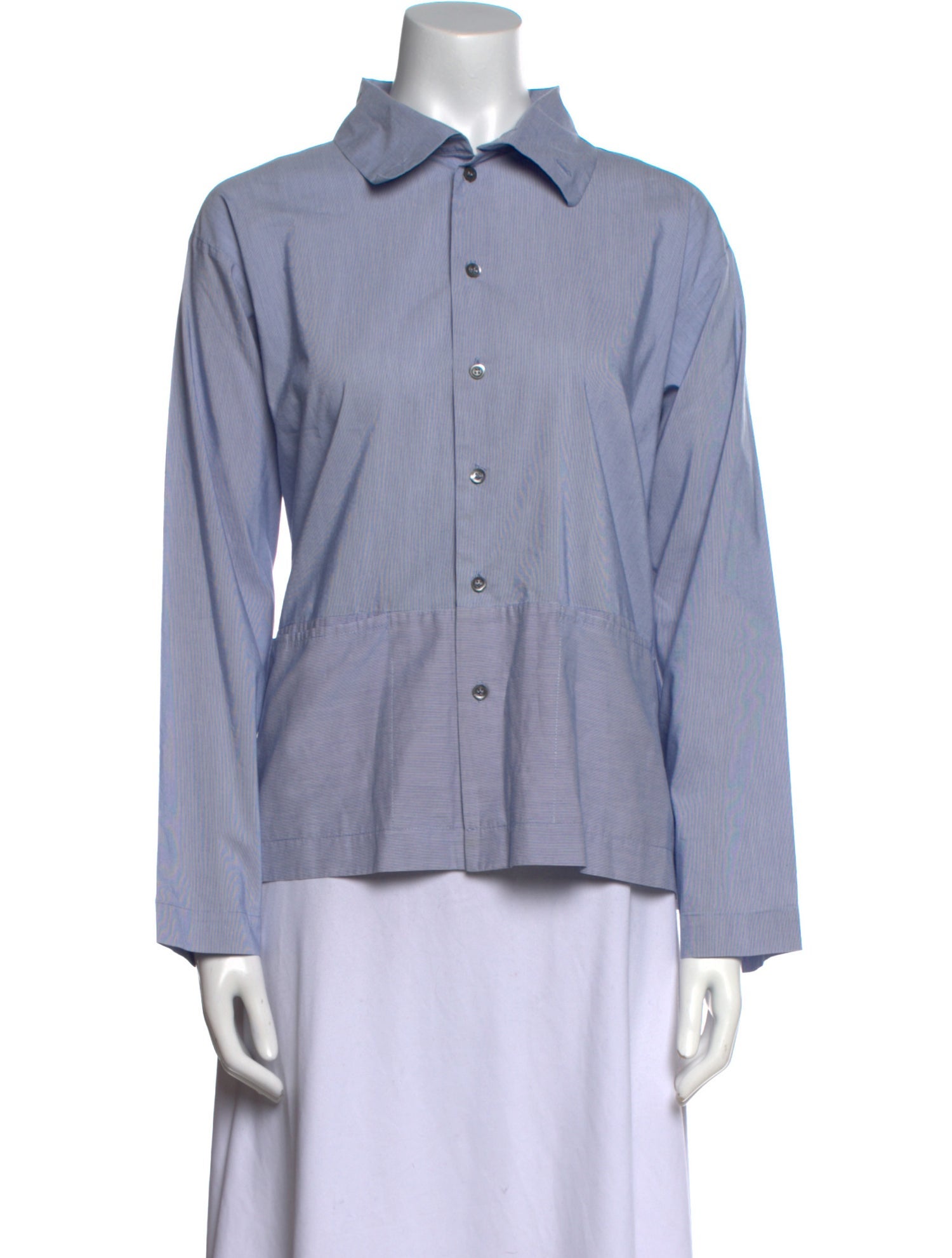 Eskandar Long Sleeve Button-Up Top